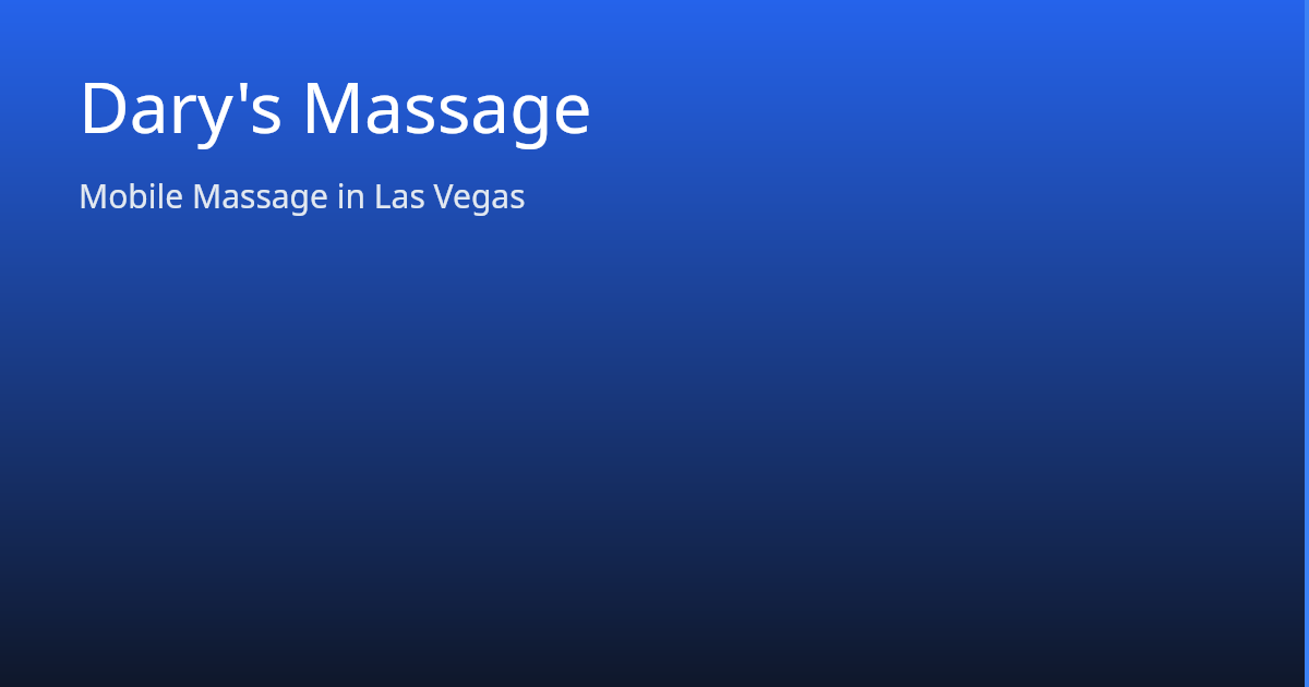 Dary's Massage cover